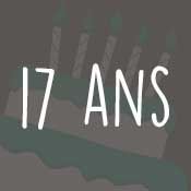 Carte anniversaire 17 ans Carte anniversaire 17 ans
