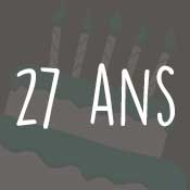 Carte anniversaire 27 ans Carte anniversaire 27 ans