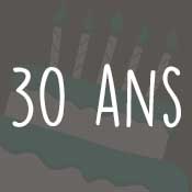 Carte anniversaire 30 ans Carte anniversaire 30 ans