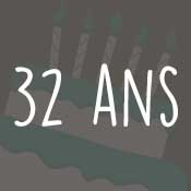 Carte anniversaire 32 ans Carte anniversaire 32 ans
