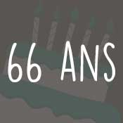 Carte anniversaire 66 ans Carte anniversaire 66 ans