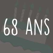 Carte anniversaire 68 ans Carte anniversaire 68 ans