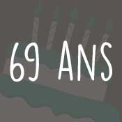 Carte anniversaire 69 ans Carte anniversaire 69 ans