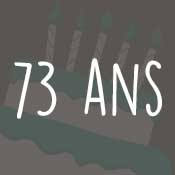 Carte anniversaire 73 ans Carte anniversaire 73 ans