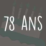 Carte anniversaire 78 ans Carte anniversaire 78 ans