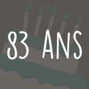 Carte anniversaire 83 ans Carte anniversaire 83 ans