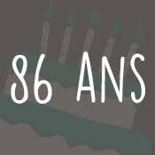 Carte anniversaire 86 ans Carte anniversaire 86 ans