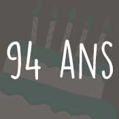 Carte anniversaire 94 ans Carte anniversaire 94 ans