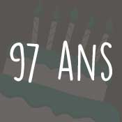 Carte anniversaire 97 ans Carte anniversaire 97 ans
