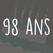 Carte anniversaire 98 ans Carte anniversaire 98 ans