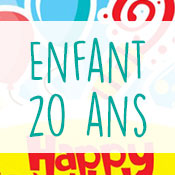 Carte anniversaire enfant 20 ans