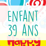 Carte anniversaire enfant 39 ans