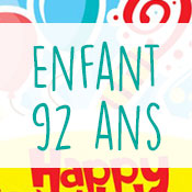 Carte anniversaire enfant 92 ans