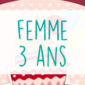 Carte anniversaire femme 3 ans Carte anniversaire femme 3 ans