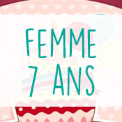Carte anniversaire femme 7 ans Carte anniversaire femme 7 ans