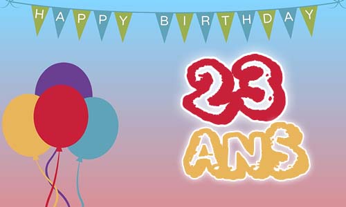 Carte Anniversaire Humour 23 Ans Fete Ballon
