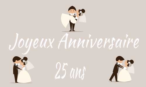 carte 25 ans mariage