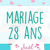 Carte anniversaire mariage 28 ans Carte anniversaire mariage 28 ans