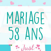 Carte anniversaire mariage 58 ans Carte anniversaire mariage 58 ans