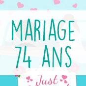 Carte anniversaire mariage 74 ans Carte anniversaire mariage 74 ans