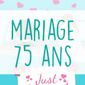 Carte anniversaire mariage 75 ans Carte anniversaire mariage 75 ans