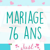 Carte anniversaire mariage 76 ans Carte anniversaire mariage 76 ans