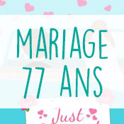 Carte anniversaire mariage 77 ans Carte anniversaire mariage 77 ans