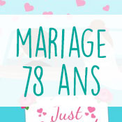 Carte anniversaire mariage 78 ans Carte anniversaire mariage 78 ans