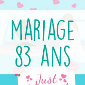 Carte anniversaire mariage 83 ans Carte anniversaire mariage 83 ans