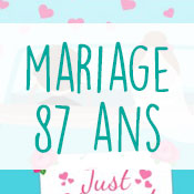 Carte anniversaire mariage 87 ans Carte anniversaire mariage 87 ans