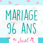 Carte anniversaire mariage 96 ans Carte anniversaire mariage 96 ans
