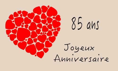 Carte Anniversaire Mariage 85 Ans Coeur Carte Anniversaire Mariage 85 Ans Coeur