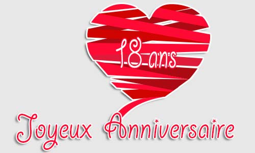 Carte Anniversaire Amour 18 Ans Geocoeur